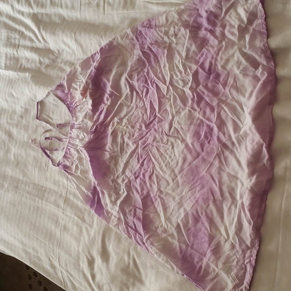 Xhilaration Purple & White Tie Dyed Strappy Halter Swimsuit Cover-up Size S - Picture 2 of 8